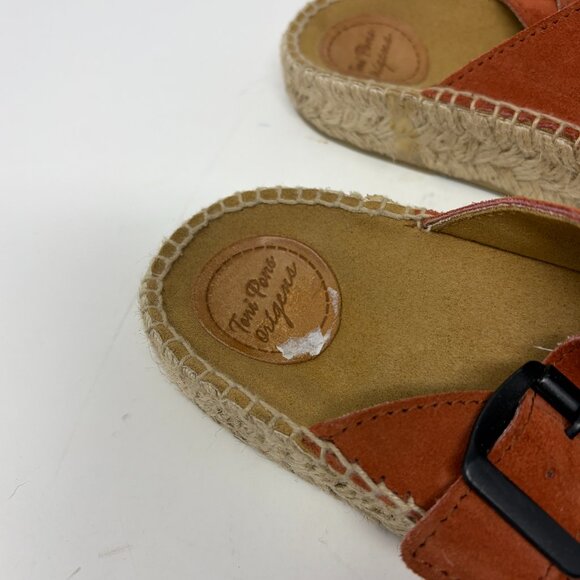 Toni Pons women's Origens sandals 38 slides suede orange red BIBI-SE espadrille - Picture 5 of 7